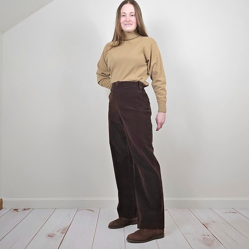 Vintage 90s Y2K Corduroys Chocolate Brown 33"